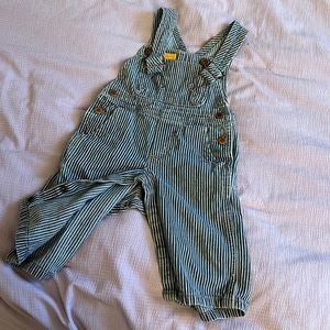 Custom Oshkosh stripe overalls.